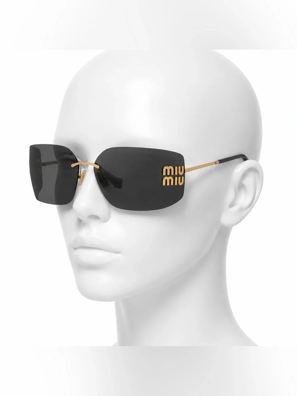 Miu Miu OMU 54YS Gold/ Dark Gray Lense Sunglasses